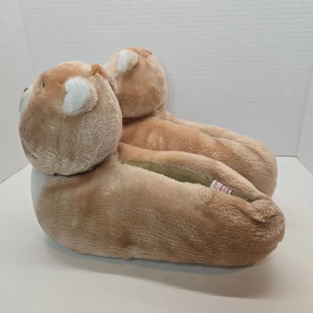 Vtg 80s Tenderheart Bear Care Bear Slippers House Shoes 1984 Size‎ 2-3